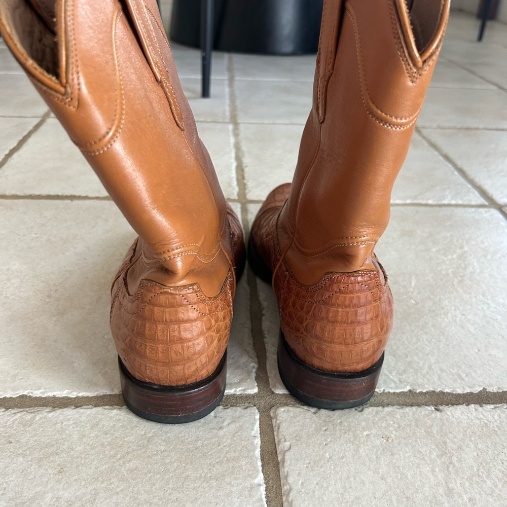 Tecovas Men's Tan Caiman Western Boots - Picture 3 of 5